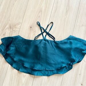 Blue fluttery Yours Truly top